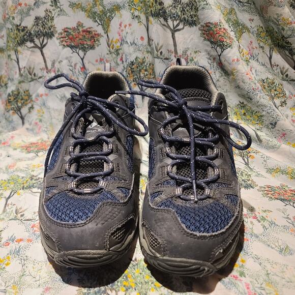 Vasque Inhaler II Low Hiking Trail Shoes Men Size 8 M Blue Vibram - Picture 2 of 6